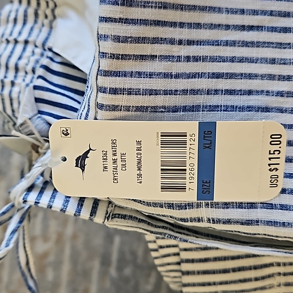 Tommy Bahama Crystaline Waters Culotte, size XL, color-Monaco Blue - Picture 8 of 10